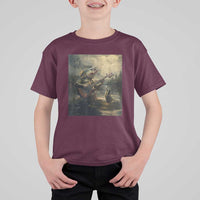 Weird Bass Fish Playing Bass Guitar T Shirt For Kid Funny Cursed Meme - Wonder Print Shop