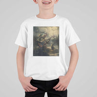 Weird Bass Fish Playing Bass Guitar T Shirt For Kid Funny Cursed Meme - Wonder Print Shop