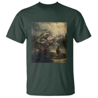 Weird Bass Fish Playing Bass Guitar T Shirt Funny Cursed Meme - Wonder Print Shop
