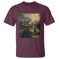 Weird Bass Fish Playing Bass Guitar T Shirt Funny Cursed Meme - Wonder Print Shop