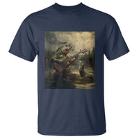 Weird Bass Fish Playing Bass Guitar T Shirt Funny Cursed Meme - Wonder Print Shop