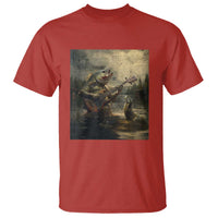 Weird Bass Fish Playing Bass Guitar T Shirt Funny Cursed Meme - Wonder Print Shop