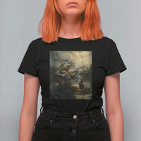 Weird Bass Fish Playing Bass Guitar T Shirt For Women Funny Cursed Meme - Wonder Print Shop