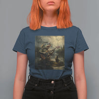 Weird Bass Fish Playing Bass Guitar T Shirt For Women Funny Cursed Meme - Wonder Print Shop