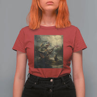 Weird Bass Fish Playing Bass Guitar T Shirt For Women Funny Cursed Meme - Wonder Print Shop