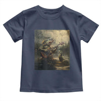 Weird Bass Fish Playing Bass Guitar Toddler T Shirt Funny Cursed Meme - Wonder Print Shop