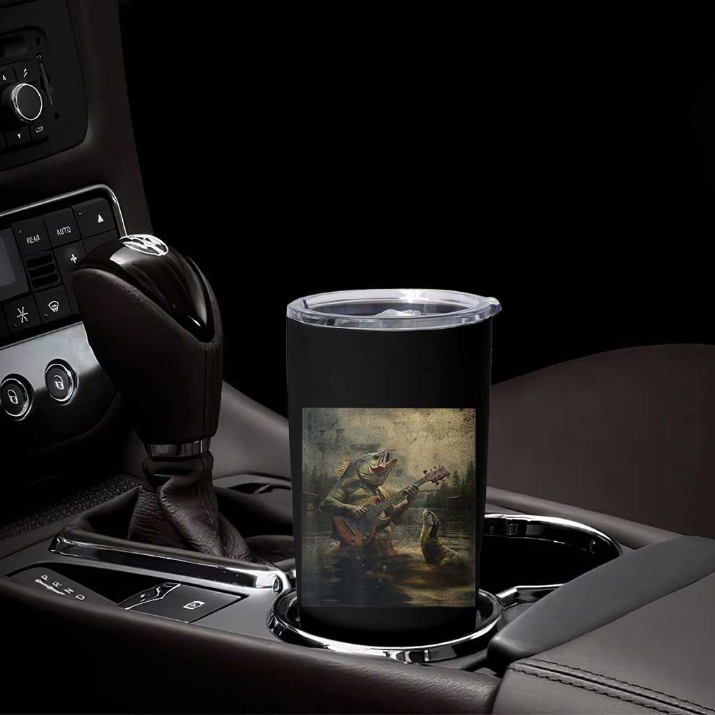 Weird Bass Fish Playing Bass Guitar Tumbler Cup Funny Cursed Meme - Wonder Print Shop
