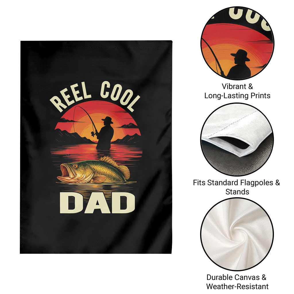 Funny Fishing Dad Garden Flag Reel Cool Dad - Wonder Print Shop