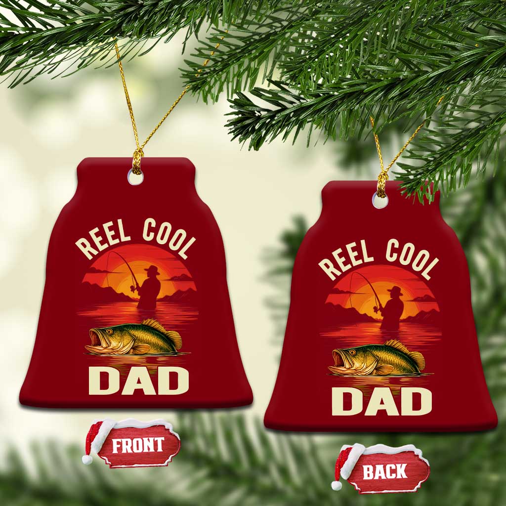Funny Fishing Dad Ceramic Ornament Reel Cool Dad - Wonder Print Shop