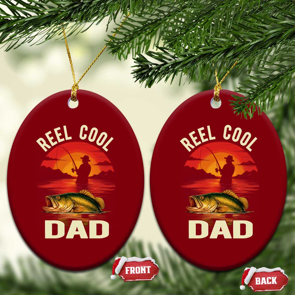 Funny Fishing Dad Ceramic Ornament Reel Cool Dad - Wonder Print Shop