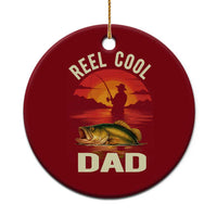 Funny Fishing Dad Ceramic Ornament Reel Cool Dad - Wonder Print Shop