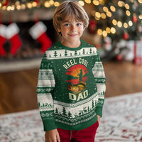 Funny Fishing Dad Ugly Christmas Sweater Reel Cool Dad - Wonder Print Shop