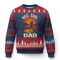 Funny Fishing Dad Ugly Christmas Sweater Reel Cool Dad - Wonder Print Shop