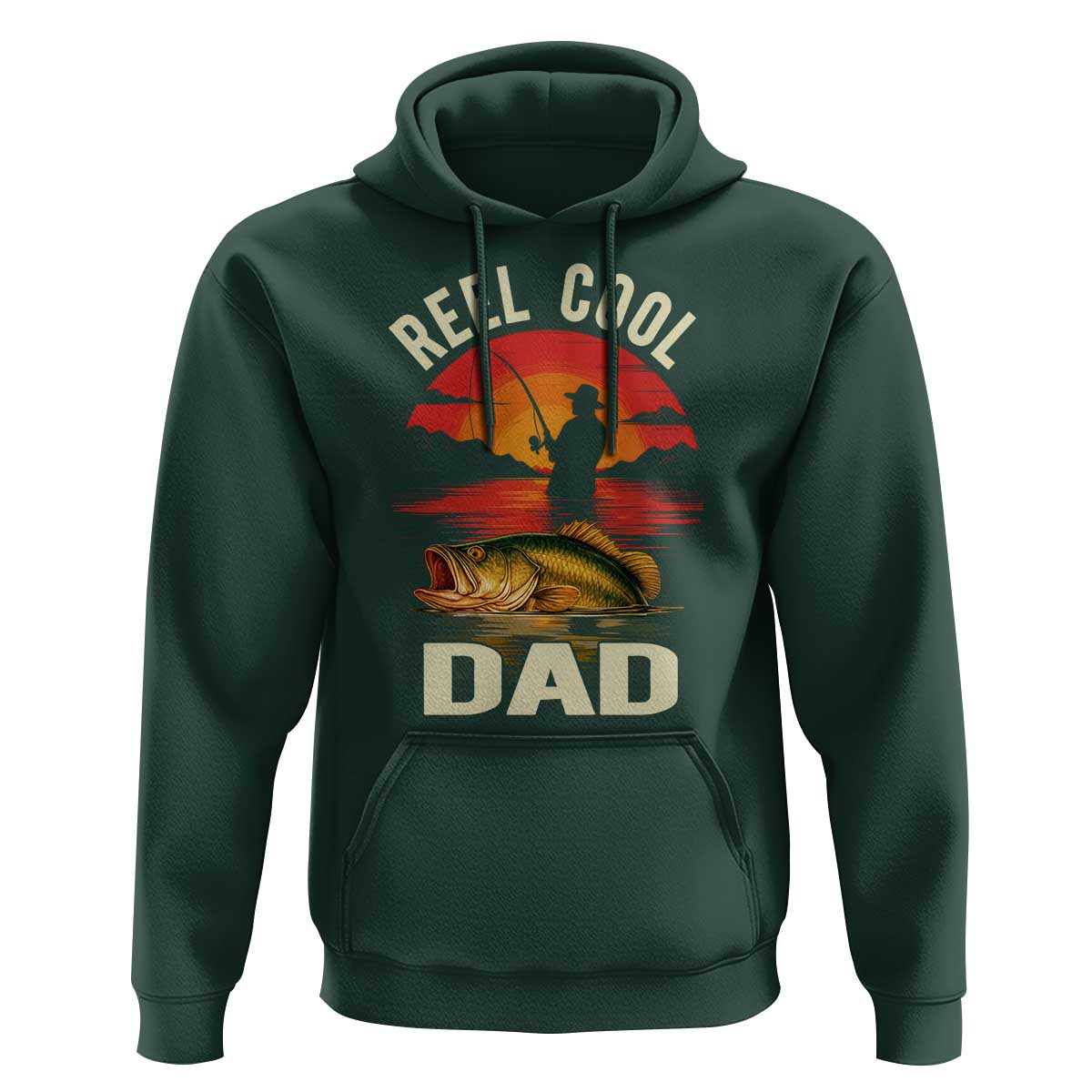 Funny Fishing Dad Hoodie Reel Cool Dad - Wonder Print Shop
