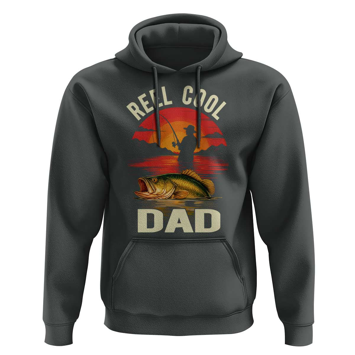 Funny Fishing Dad Hoodie Reel Cool Dad - Wonder Print Shop
