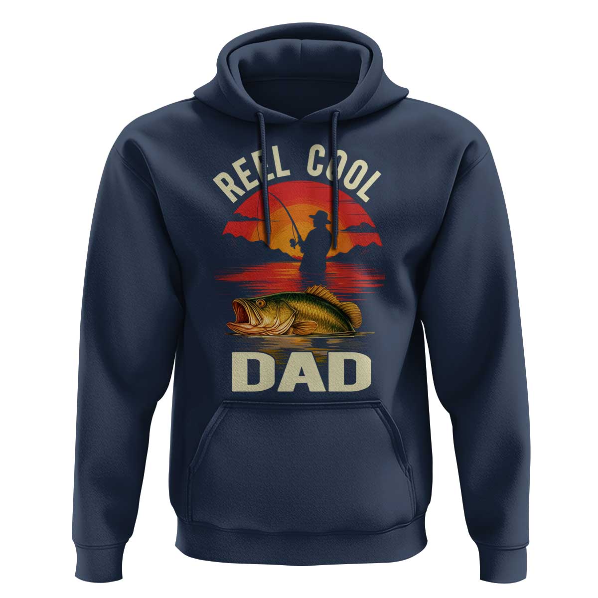 Funny Fishing Dad Hoodie Reel Cool Dad - Wonder Print Shop