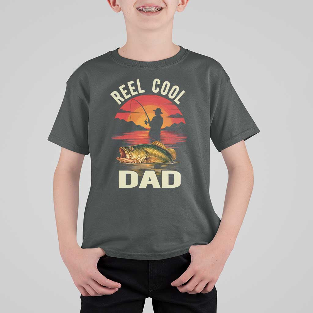 Funny Fishing Dad T Shirt For Kid Reel Cool Dad - Wonder Print Shop