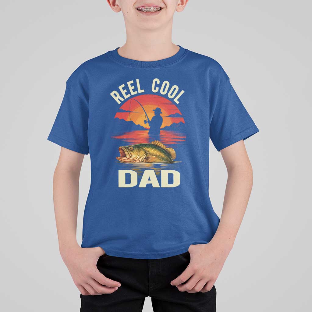 Funny Fishing Dad T Shirt For Kid Reel Cool Dad - Wonder Print Shop