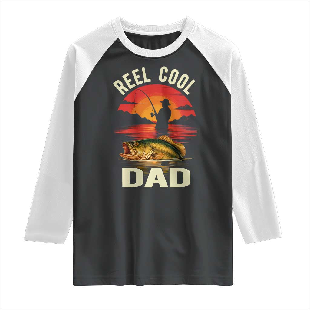 Funny Fishing Dad Raglan Shirt Reel Cool Dad - Wonder Print Shop