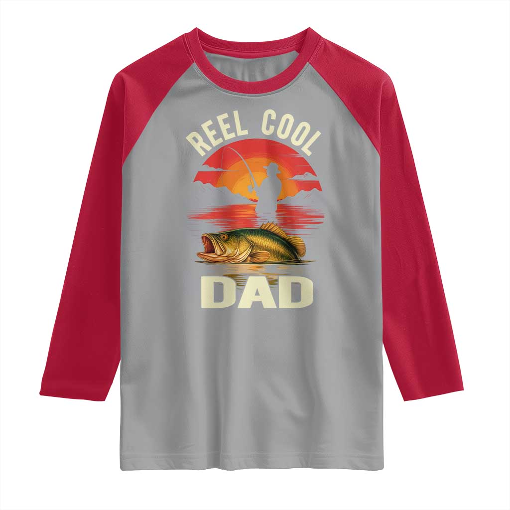 Funny Fishing Dad Raglan Shirt Reel Cool Dad - Wonder Print Shop