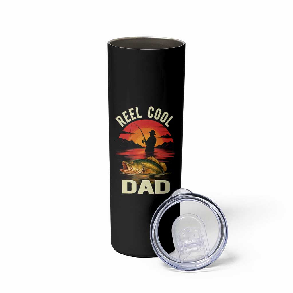 Funny Fishing Dad Skinny Tumbler Reel Cool Dad - Wonder Print Shop
