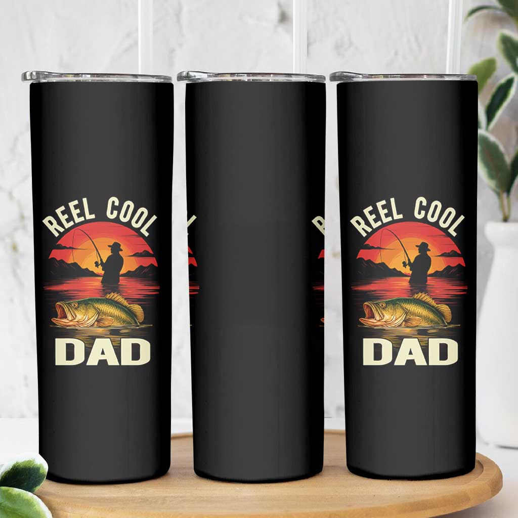 Funny Fishing Dad Skinny Tumbler Reel Cool Dad - Wonder Print Shop