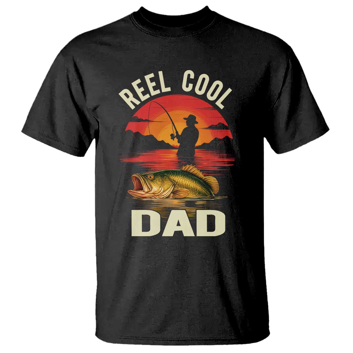 Funny Fishing Dad T Shirt Reel Cool Dad - Wonder Print Shop