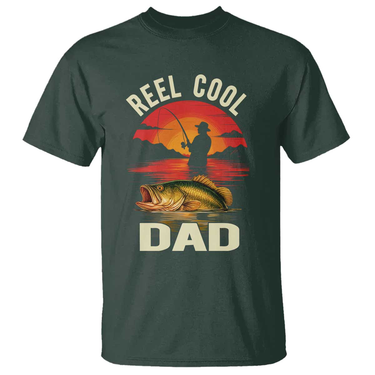 Funny Fishing Dad T Shirt Reel Cool Dad - Wonder Print Shop