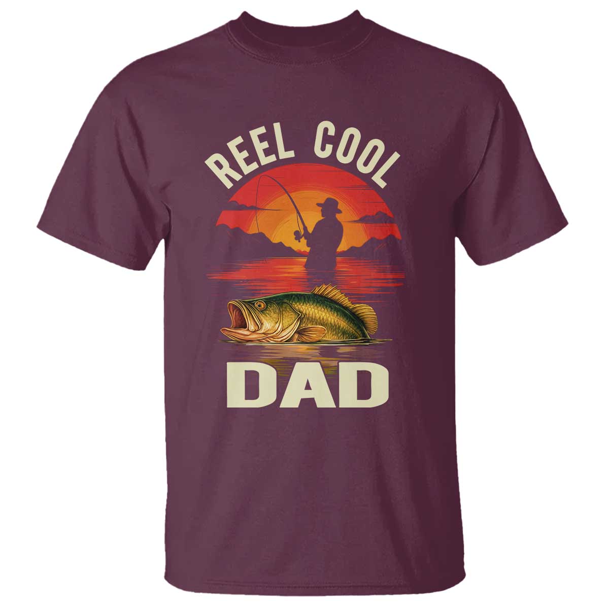 Funny Fishing Dad T Shirt Reel Cool Dad - Wonder Print Shop