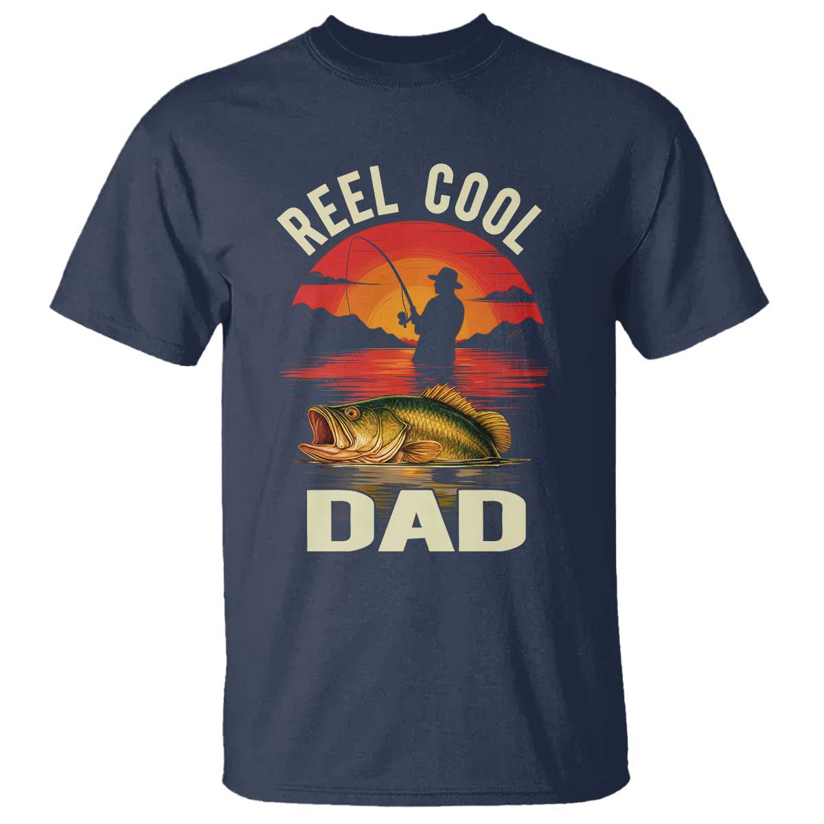 Funny Fishing Dad T Shirt Reel Cool Dad - Wonder Print Shop