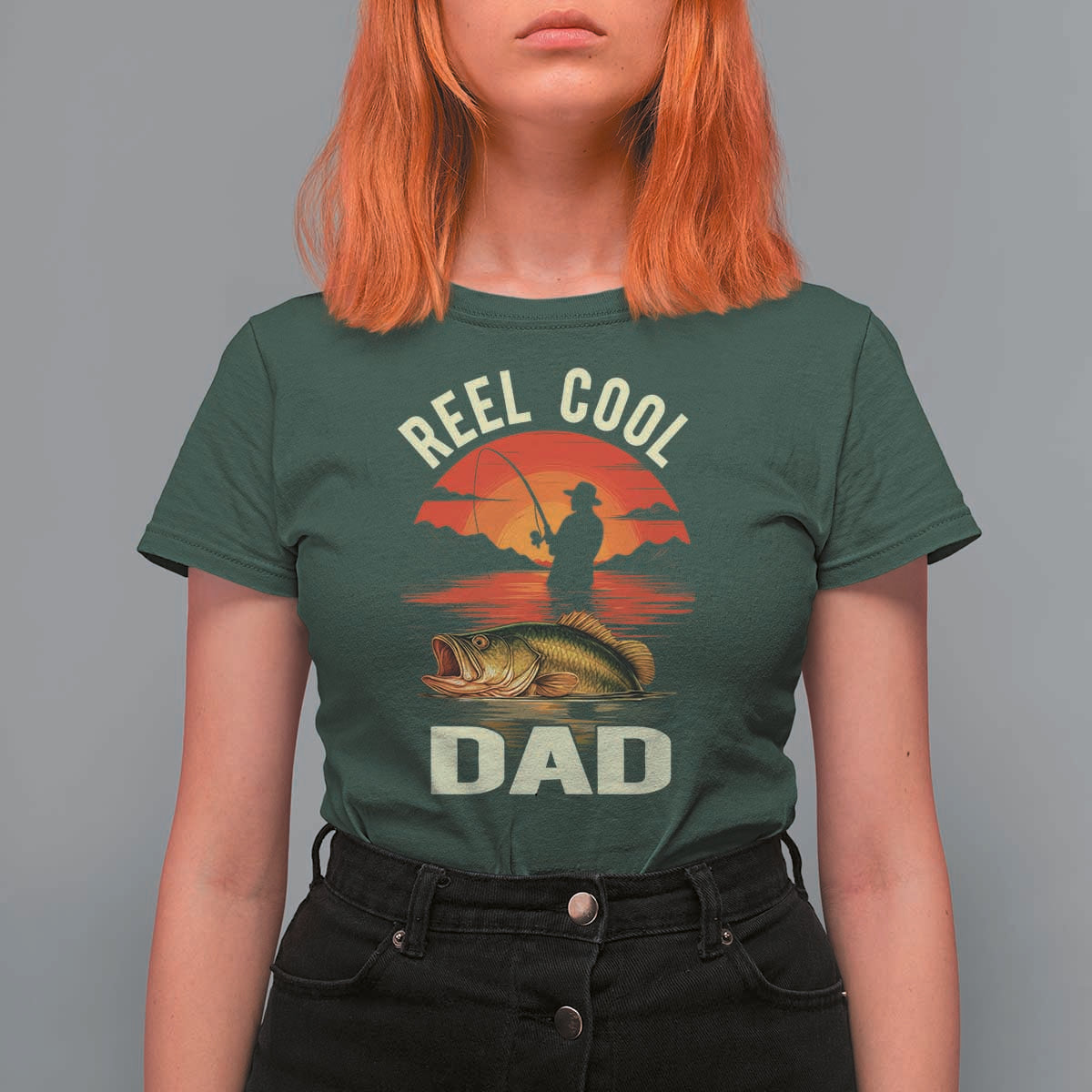Funny Fishing Dad T Shirt For Women Reel Cool Dad - Wonder Print Shop