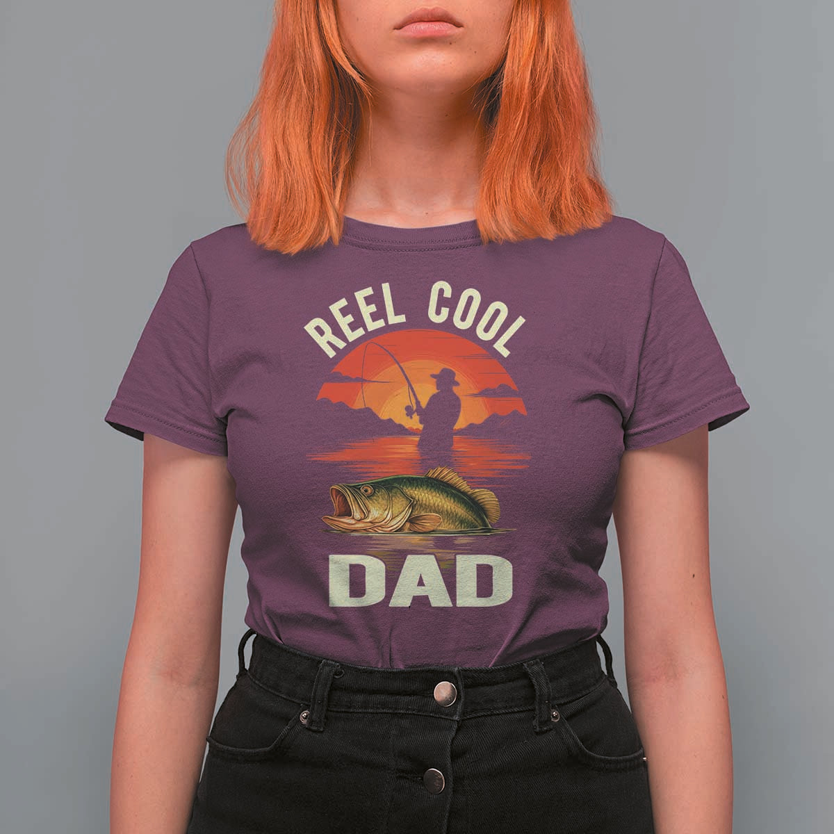 Funny Fishing Dad T Shirt For Women Reel Cool Dad - Wonder Print Shop