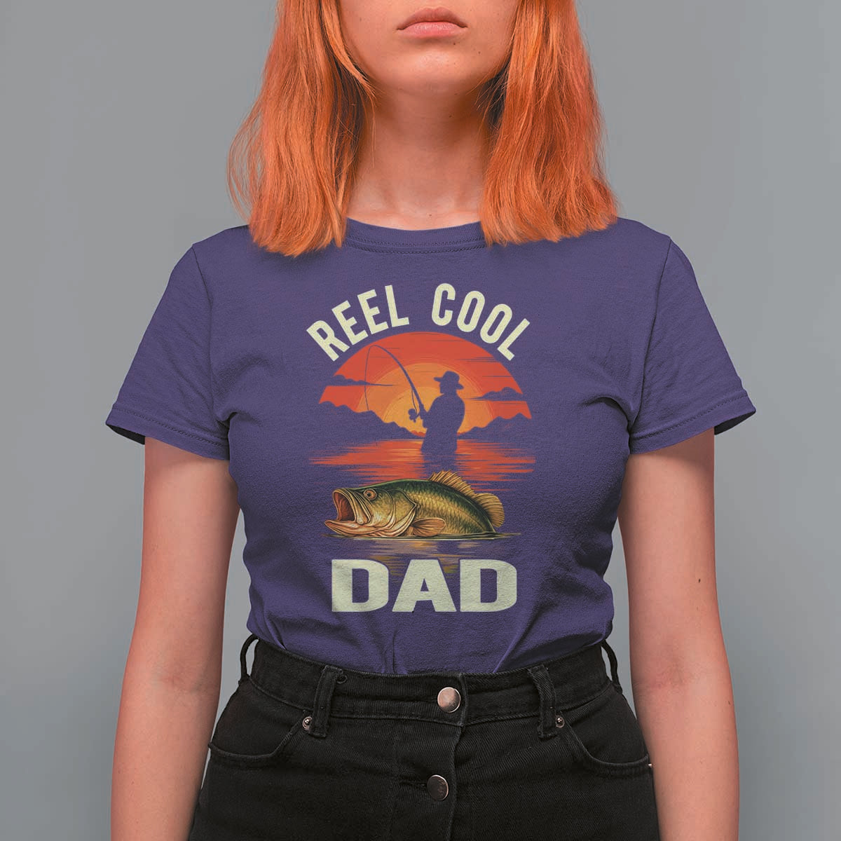Funny Fishing Dad T Shirt For Women Reel Cool Dad - Wonder Print Shop