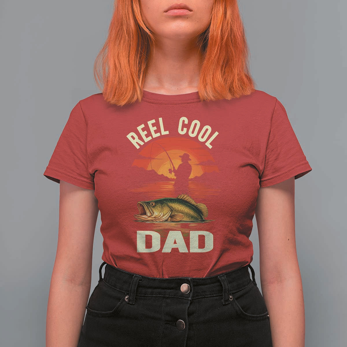 Funny Fishing Dad T Shirt For Women Reel Cool Dad - Wonder Print Shop
