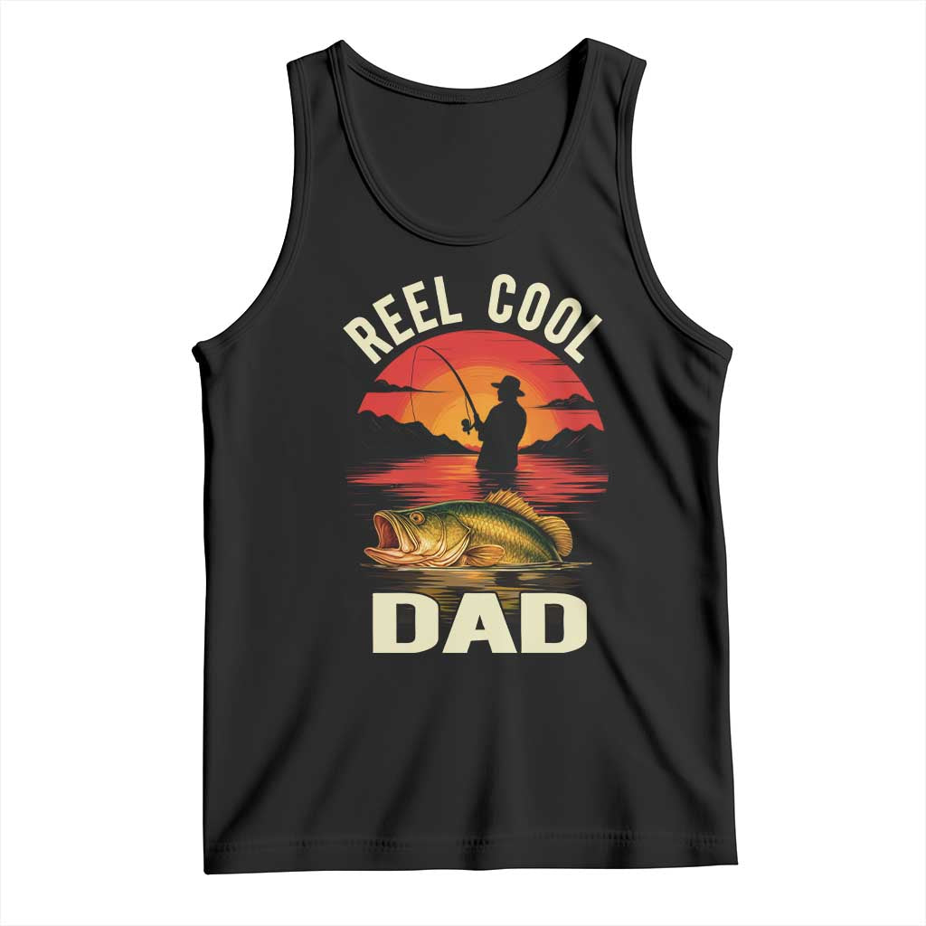 Funny Fishing Dad Tank Top Reel Cool Dad - Wonder Print Shop