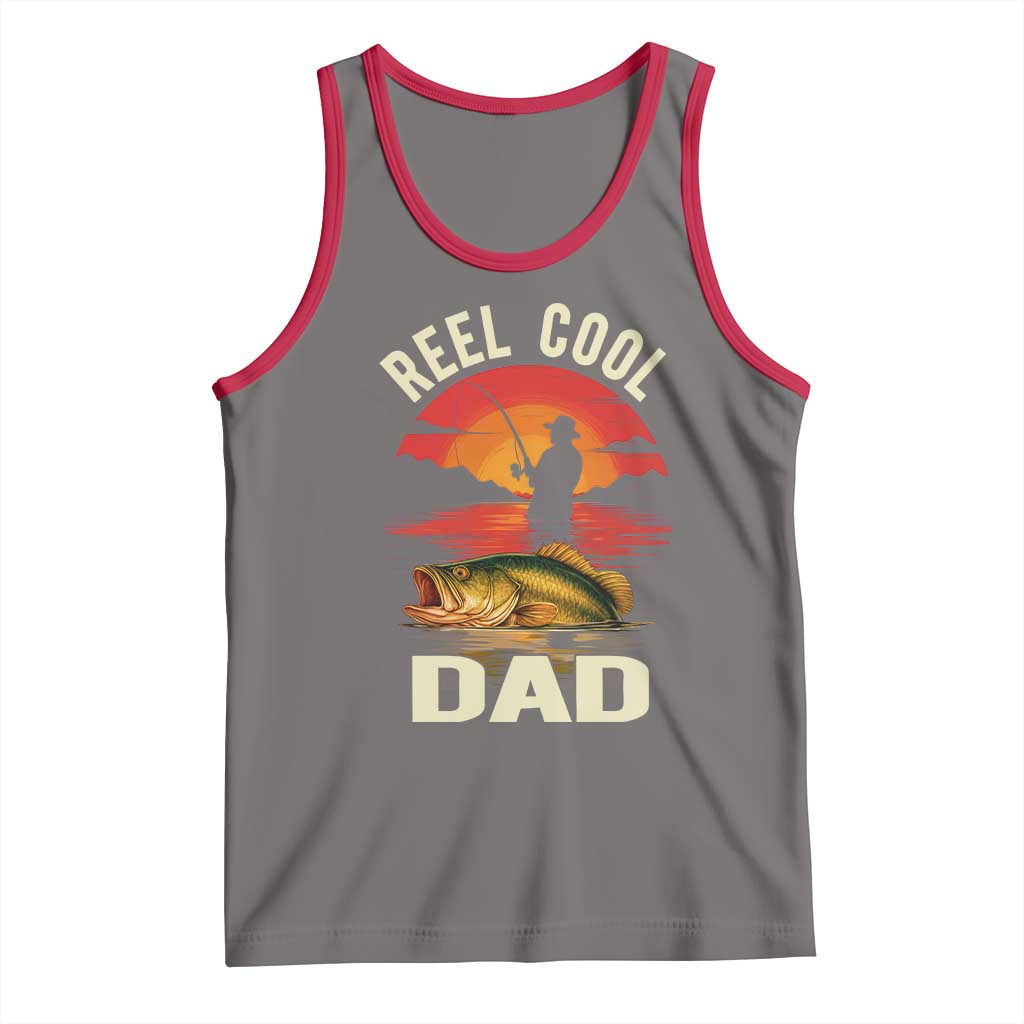 Funny Fishing Dad Tank Top Reel Cool Dad - Wonder Print Shop