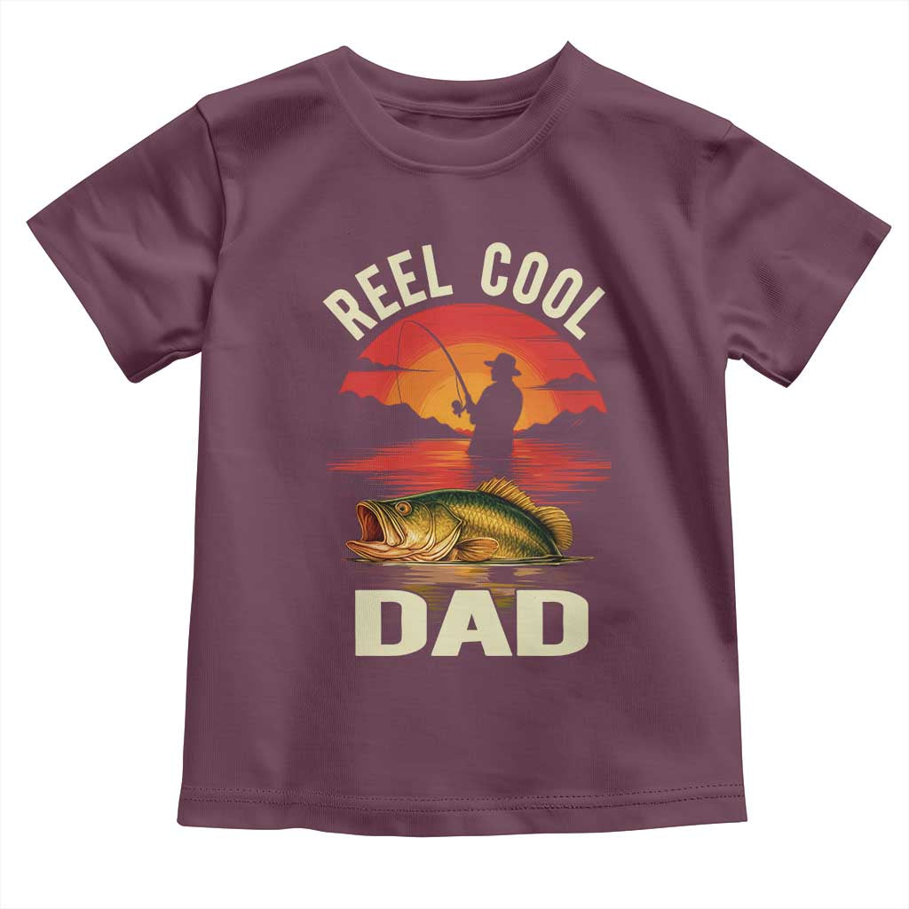 Funny Fishing Dad Toddler T Shirt Reel Cool Dad - Wonder Print Shop