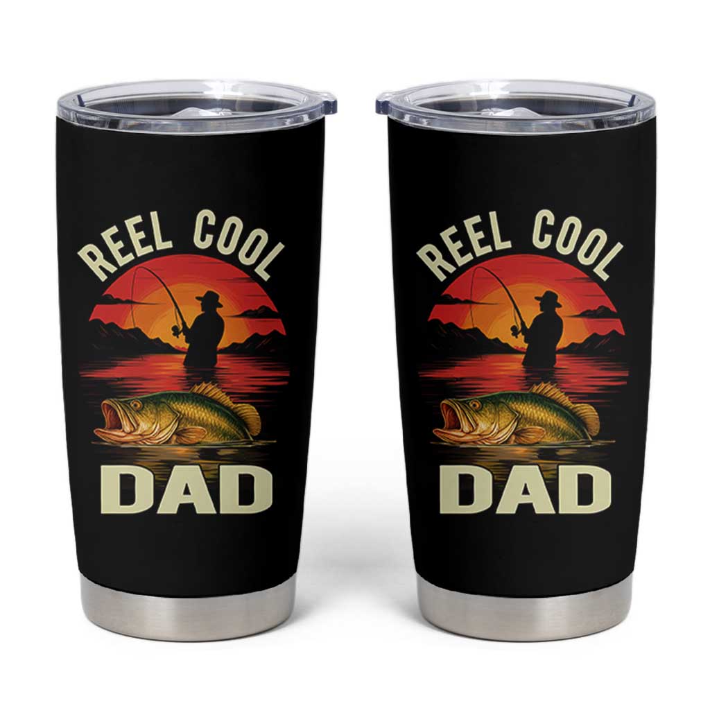 Funny Fishing Dad Tumbler Cup Reel Cool Dad - Wonder Print Shop