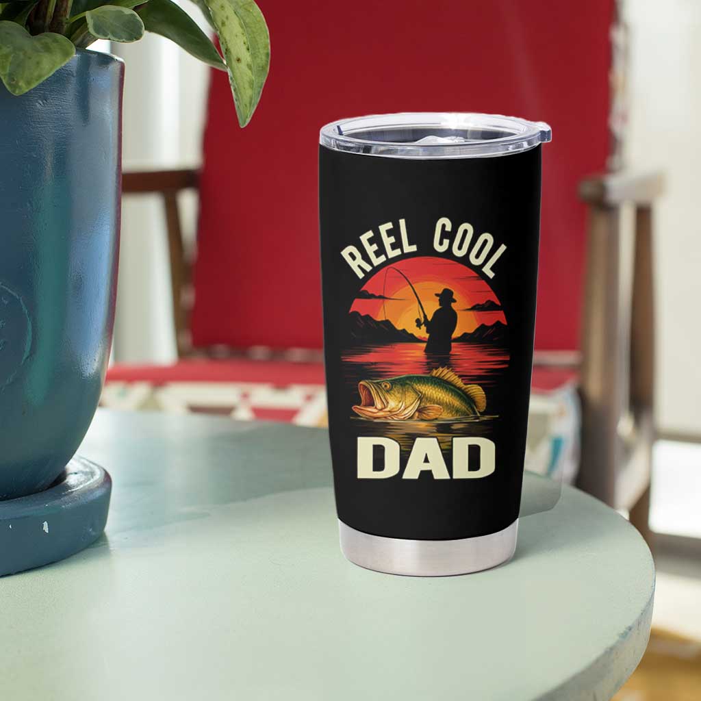 Funny Fishing Dad Tumbler Cup Reel Cool Dad - Wonder Print Shop