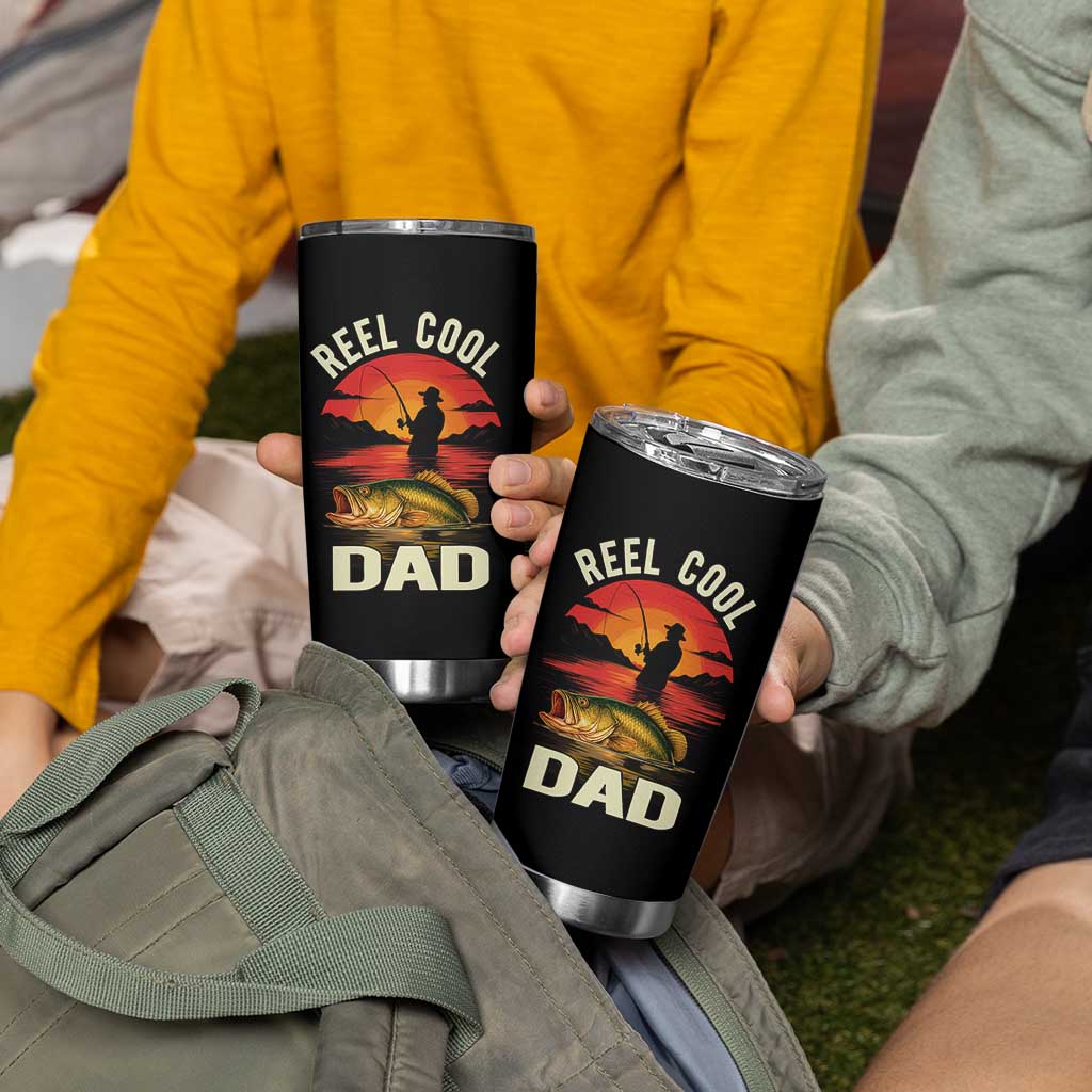 Funny Fishing Dad Tumbler Cup Reel Cool Dad - Wonder Print Shop