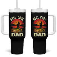 Funny Fishing Dad Tumbler With Handle Reel Cool Dad - Wonder Print Shop