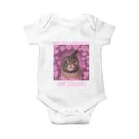 Save The Environment Eat Plastic Baby Onesie Funny Cute Cat Meme - Wonder Print Shop