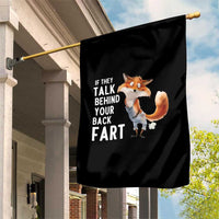 Funny Fox Meme Garden Flag If They Talk Behind Your Back Fart  Naughty Joke - Wonder Print Shop