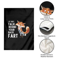 Funny Fox Meme Garden Flag If They Talk Behind Your Back Fart  Naughty Joke - Wonder Print Shop