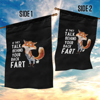 Funny Fox Meme Garden Flag If They Talk Behind Your Back Fart  Naughty Joke - Wonder Print Shop