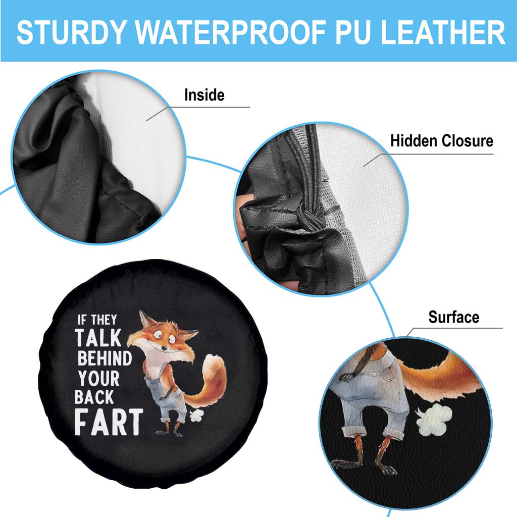 Funny Fox Meme Spare Tire Cover If They Talk Behind Your Back Fart  Naughty Joke - Wonder Print Shop