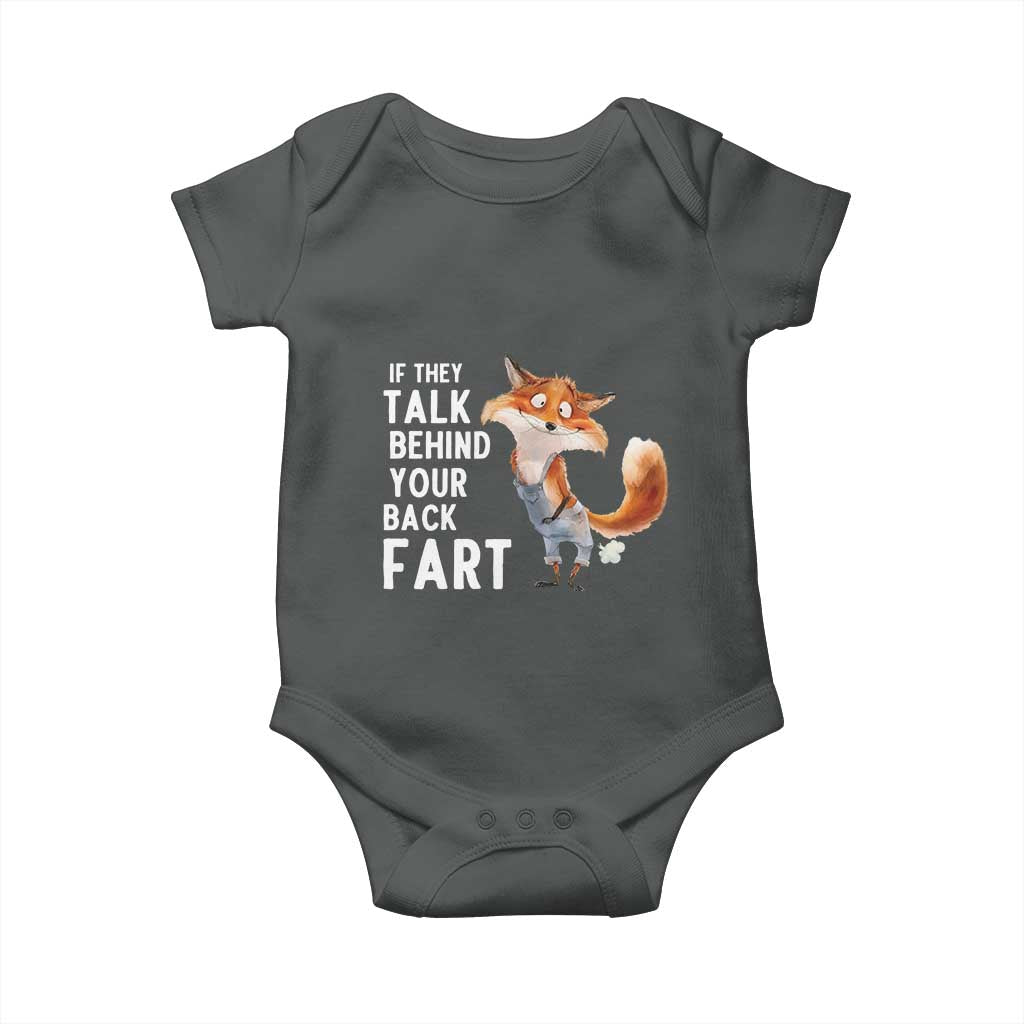 Funny Fox Meme Baby Onesie If They Talk Behind Your Back Fart  Naughty Joke - Wonder Print Shop