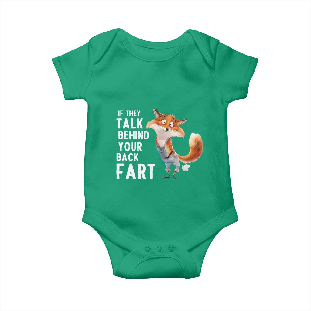 Funny Fox Meme Baby Onesie If They Talk Behind Your Back Fart  Naughty Joke - Wonder Print Shop