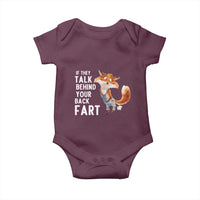 Funny Fox Meme Baby Onesie If They Talk Behind Your Back Fart  Naughty Joke - Wonder Print Shop