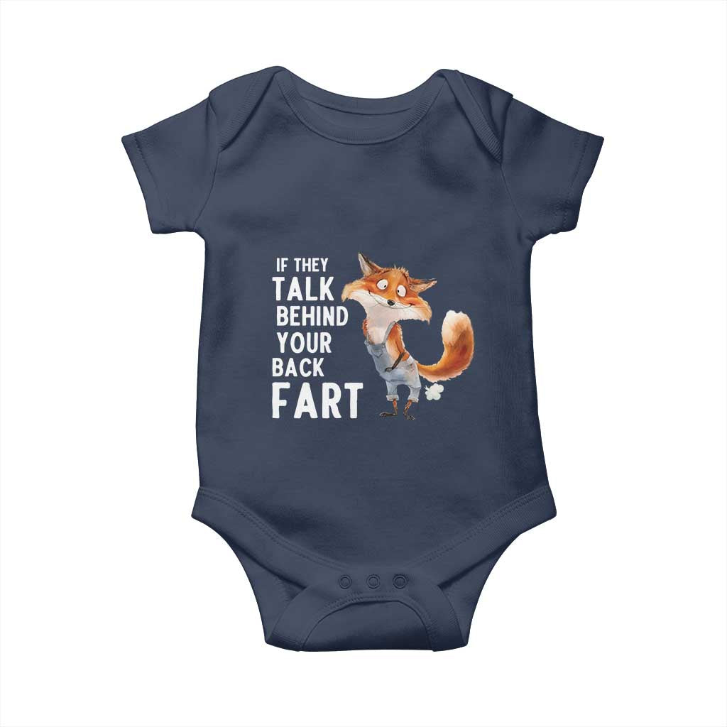 Funny Fox Meme Baby Onesie If They Talk Behind Your Back Fart  Naughty Joke - Wonder Print Shop